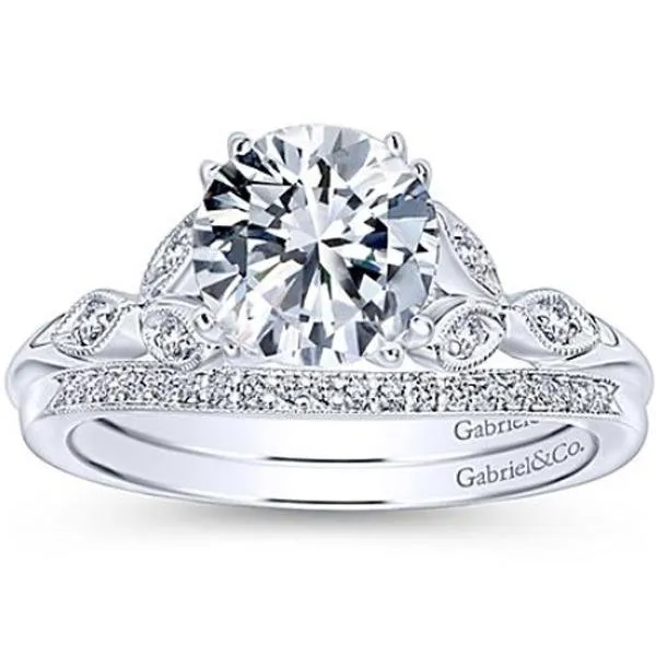 Gabriel "Celia" Victorian Style Diamond Engagement Ring