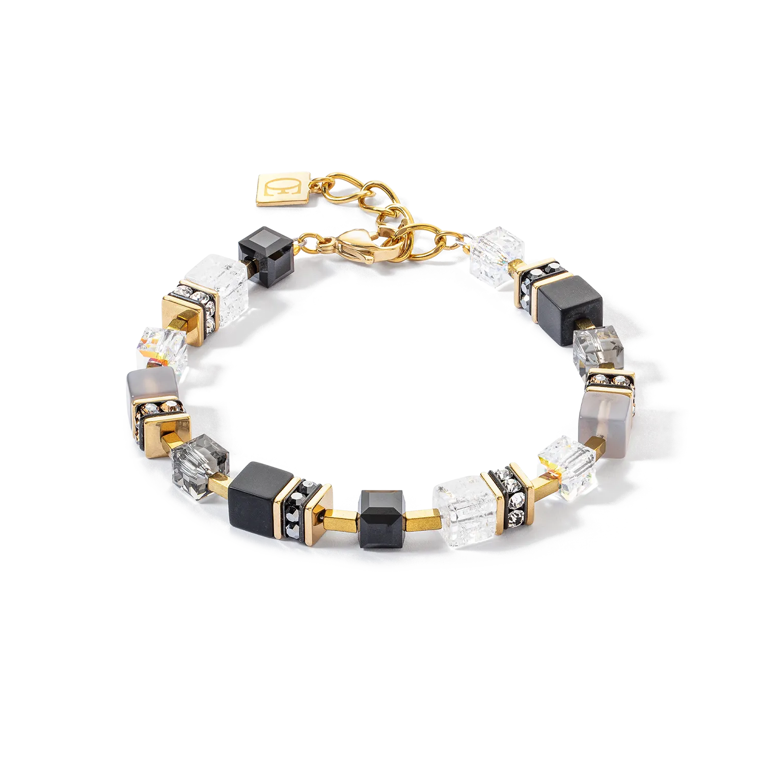 GeoCUBE® Precious statement bracelet gold-black