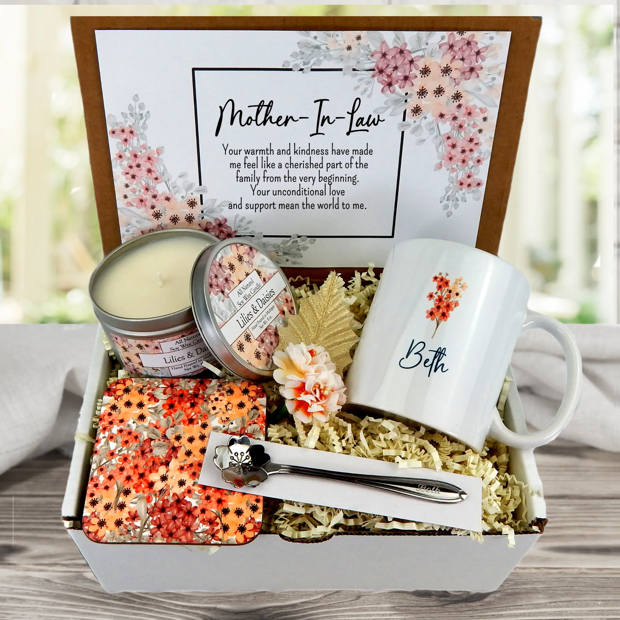 Gift for Mother-In-Law with Personalized Keepsake Mug