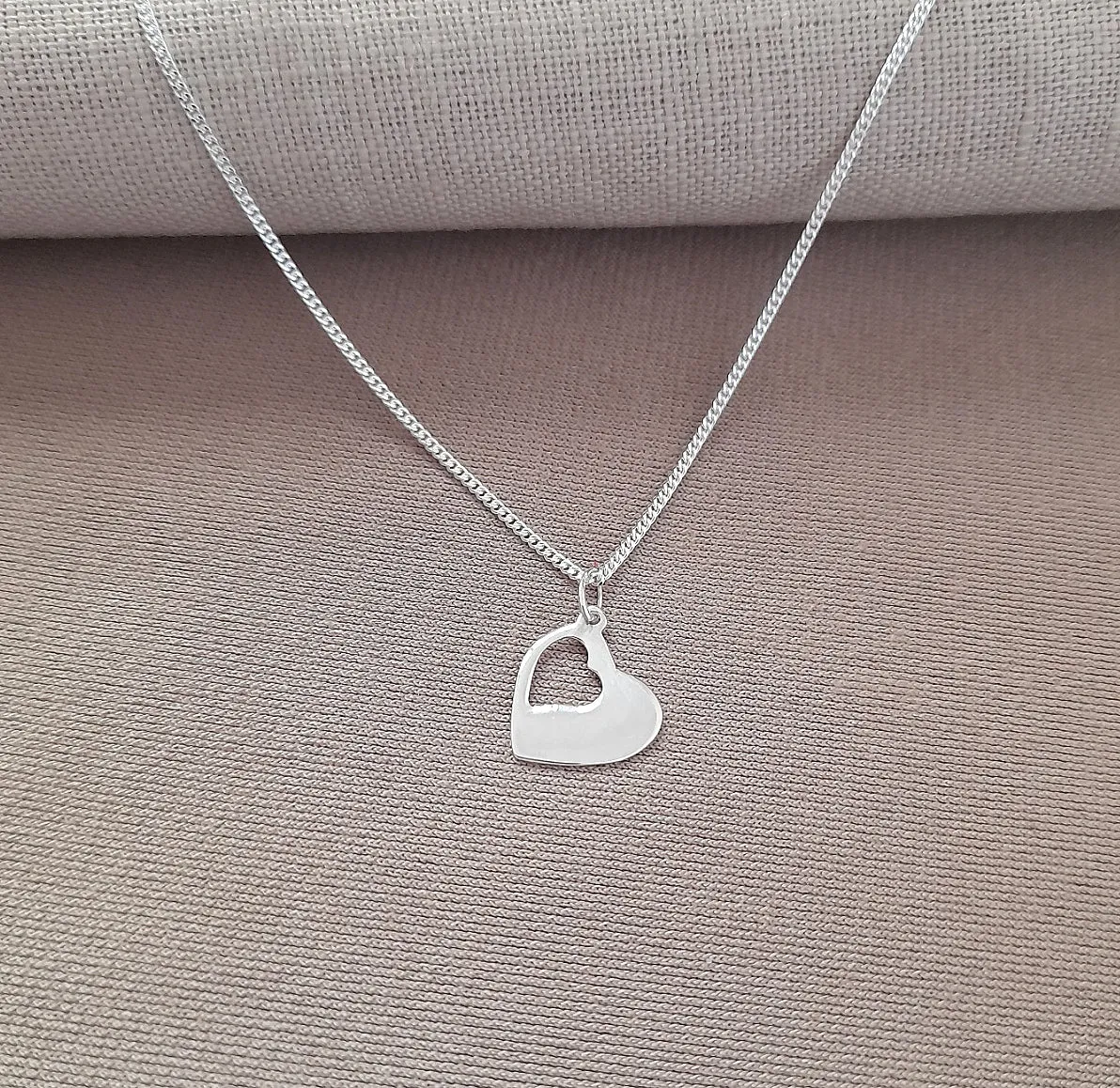 Goddaughter Cut Out Heart Necklace in Sterling Silver 925 - Personalised Jewellery Gift