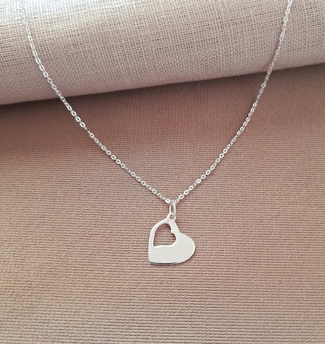 Goddaughter Cut Out Heart Necklace in Sterling Silver 925 - Personalised Jewellery Gift
