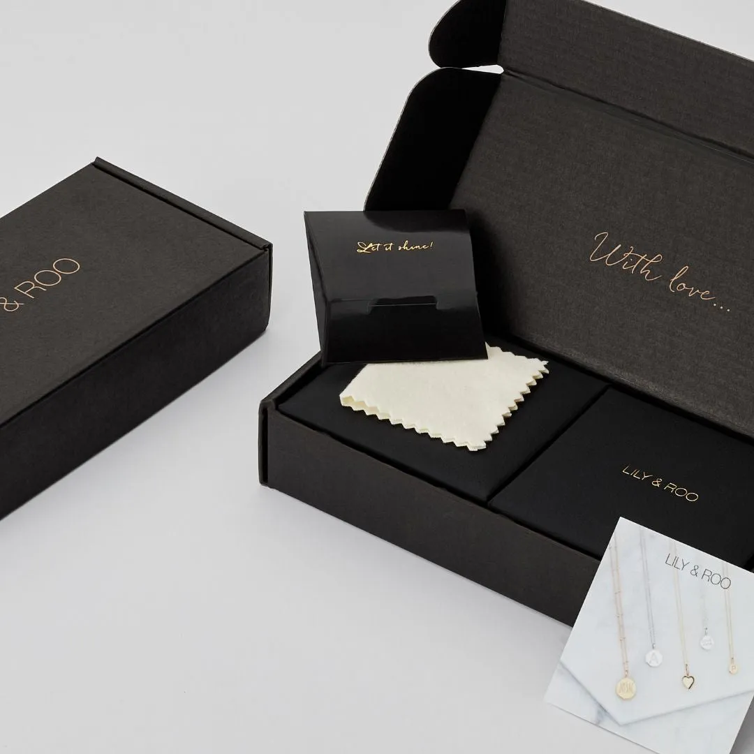 Gold Large Pearl Drop Ear Threaders and Single Pearl Choker Gift Set