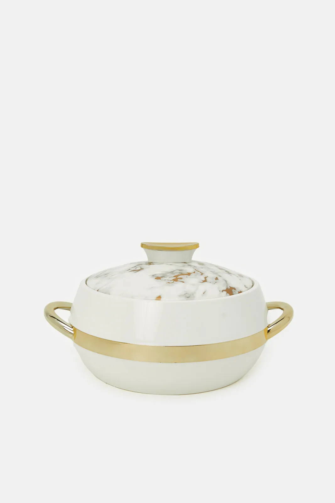 Gold Marble Print Casseroles (3 Piece)