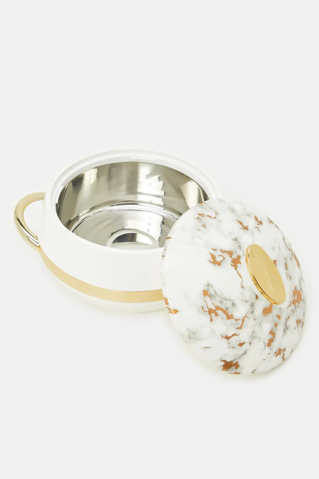 Gold Marble Print Casseroles (3 Piece)