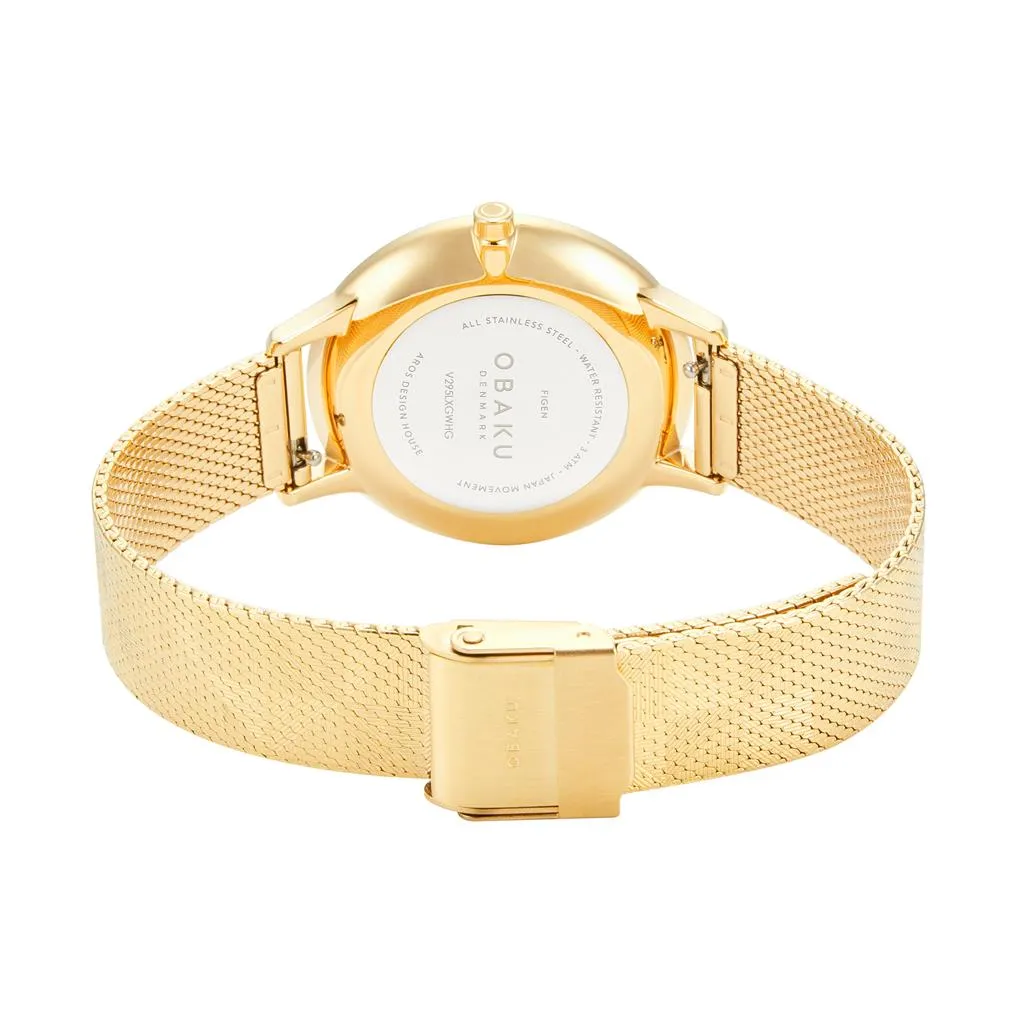 Gold Plated Figen Gold Women's Watch by Obaku