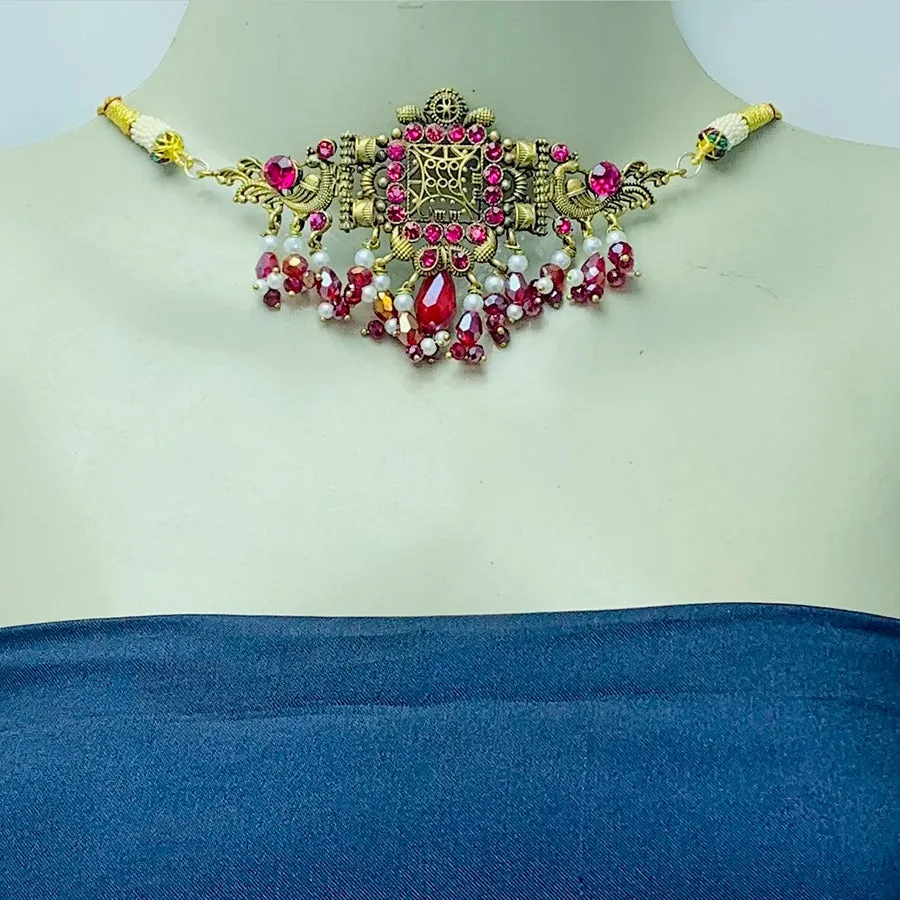 Handmade Jewelry Set With Pearls and Beads