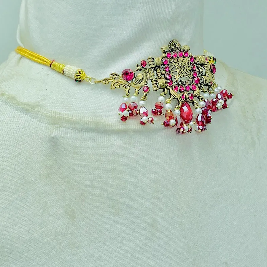 Handmade Jewelry Set With Pearls and Beads