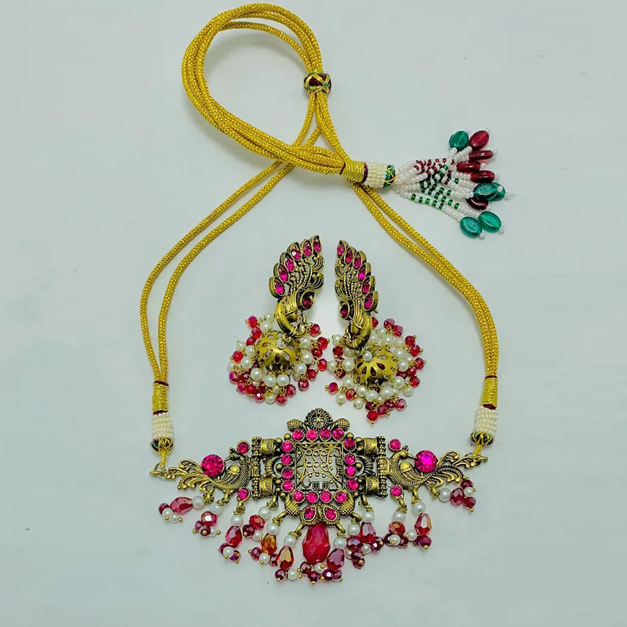 Handmade Jewelry Set With Pearls and Beads