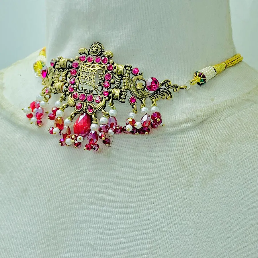 Handmade Jewelry Set With Pearls and Beads