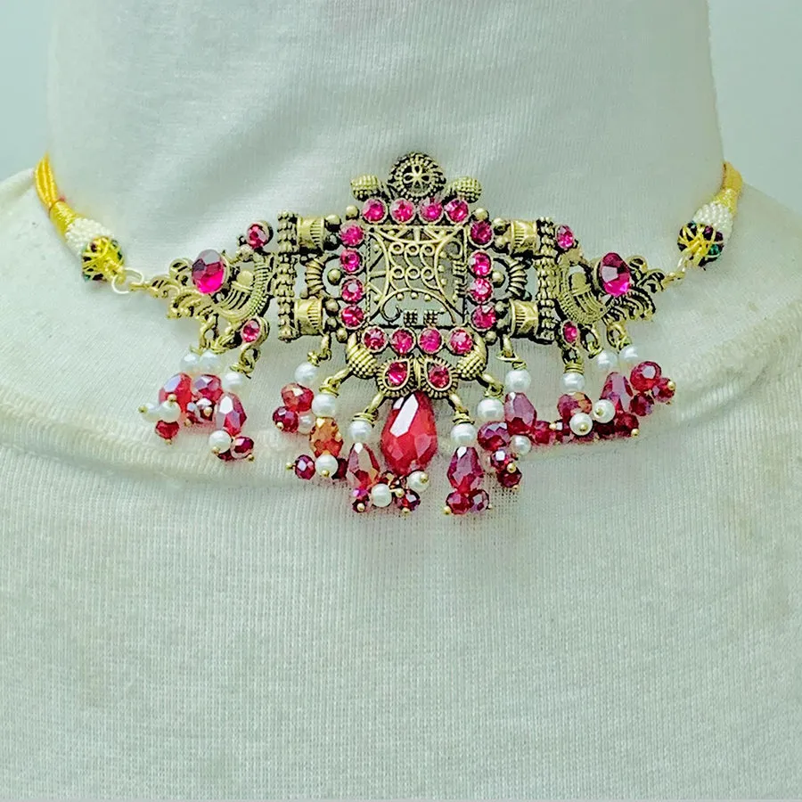 Handmade Jewelry Set With Pearls and Beads