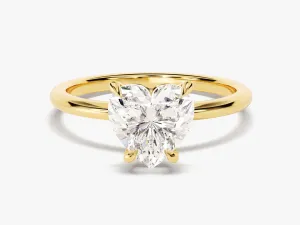 Heart Cut Solitaire Lab Grown Diamond Engagement Ring (2.00 CT)