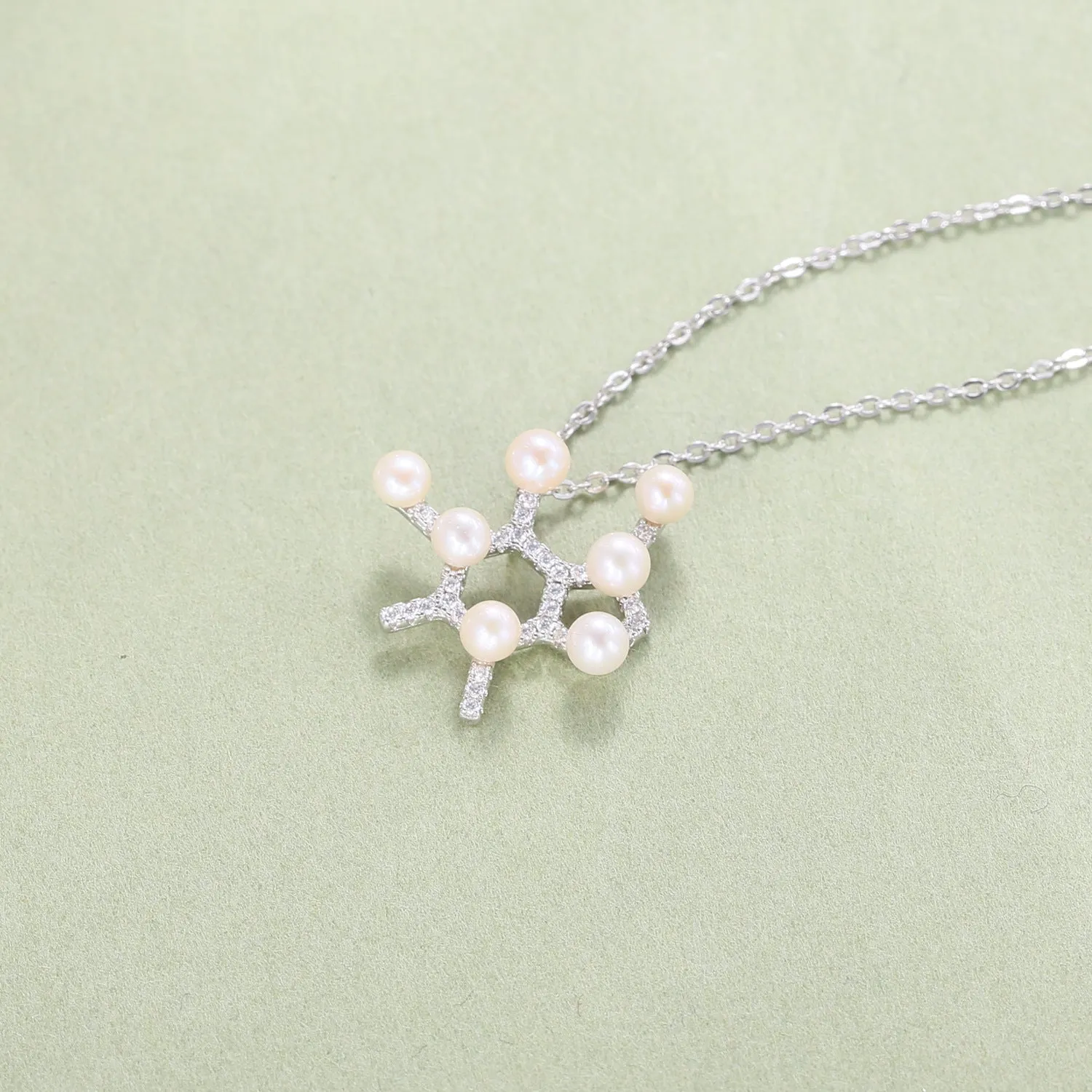 Irregular Natural Freshwater Pearl Silver Necklace