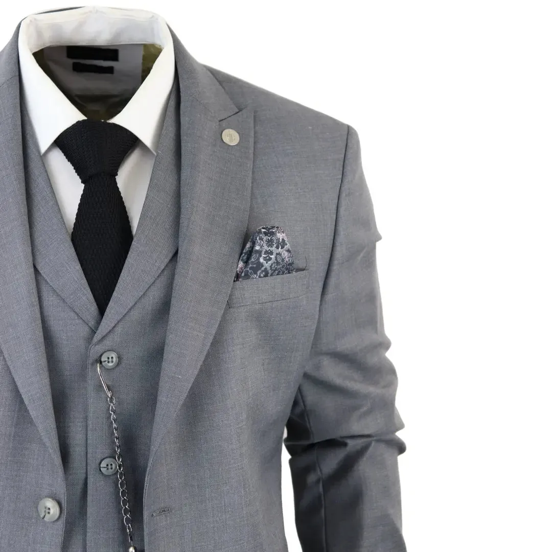 James - Men's 3 Piece Grey Classic Suit