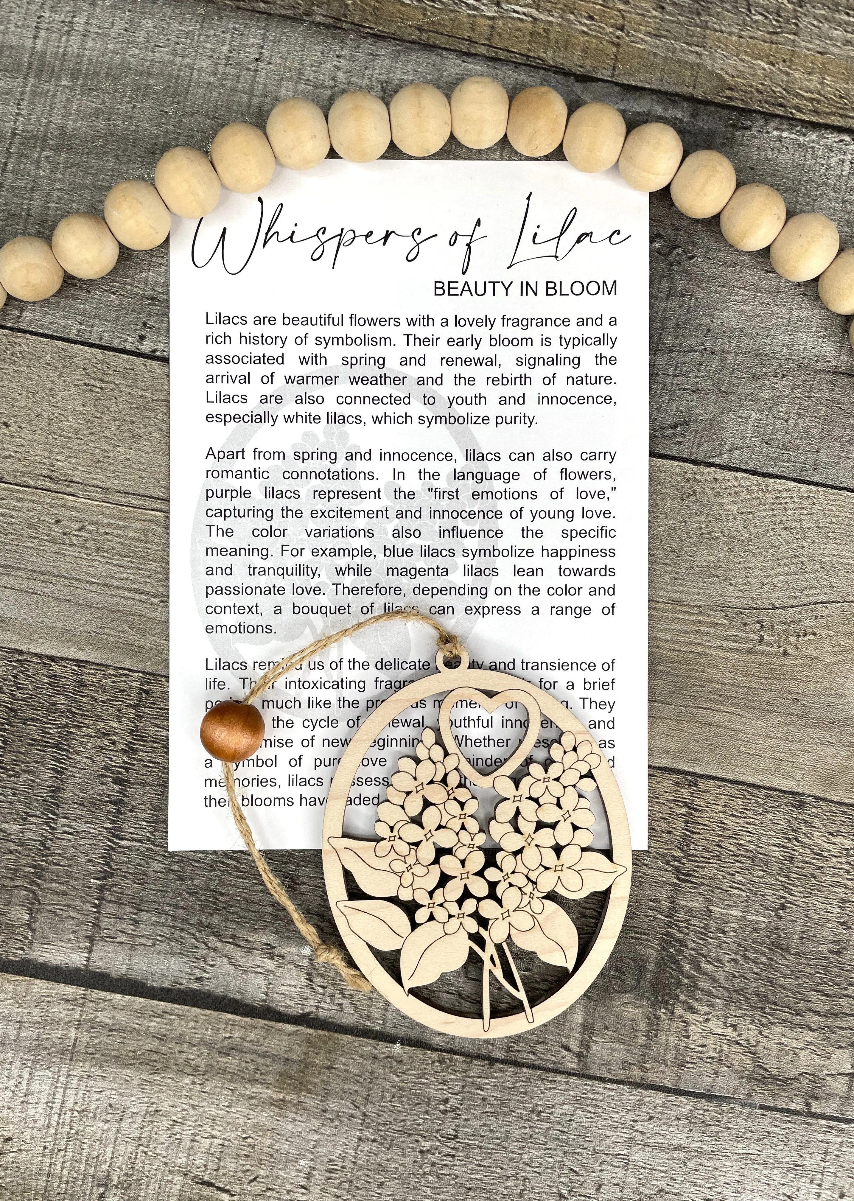 Lilac Flower Ornament - Story of the Whispers of Lilac Beauty in Bloom