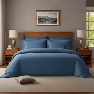 Med Blue Duvet Cover 1-Piece