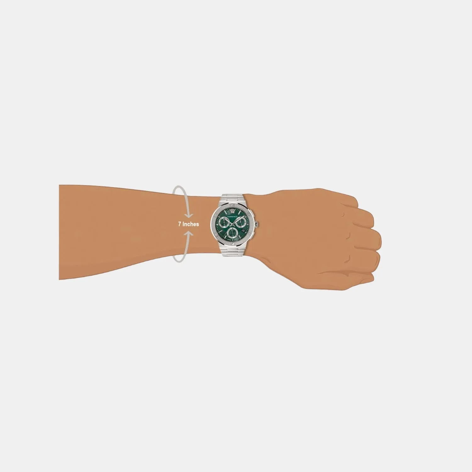 Men Green Stainless Steel Chronograph Watch VEZ900121