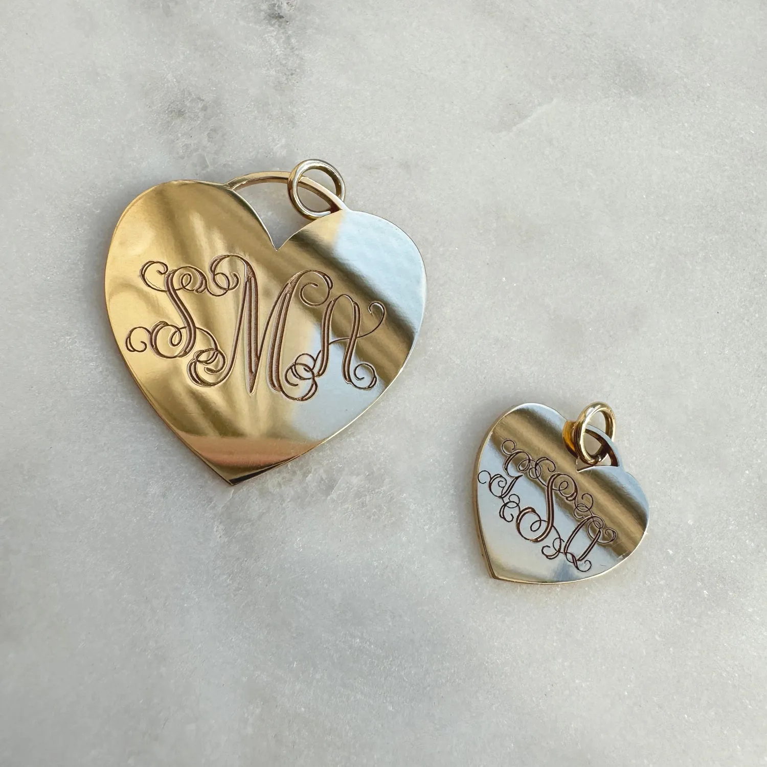 Mini Heart Monogram Charm