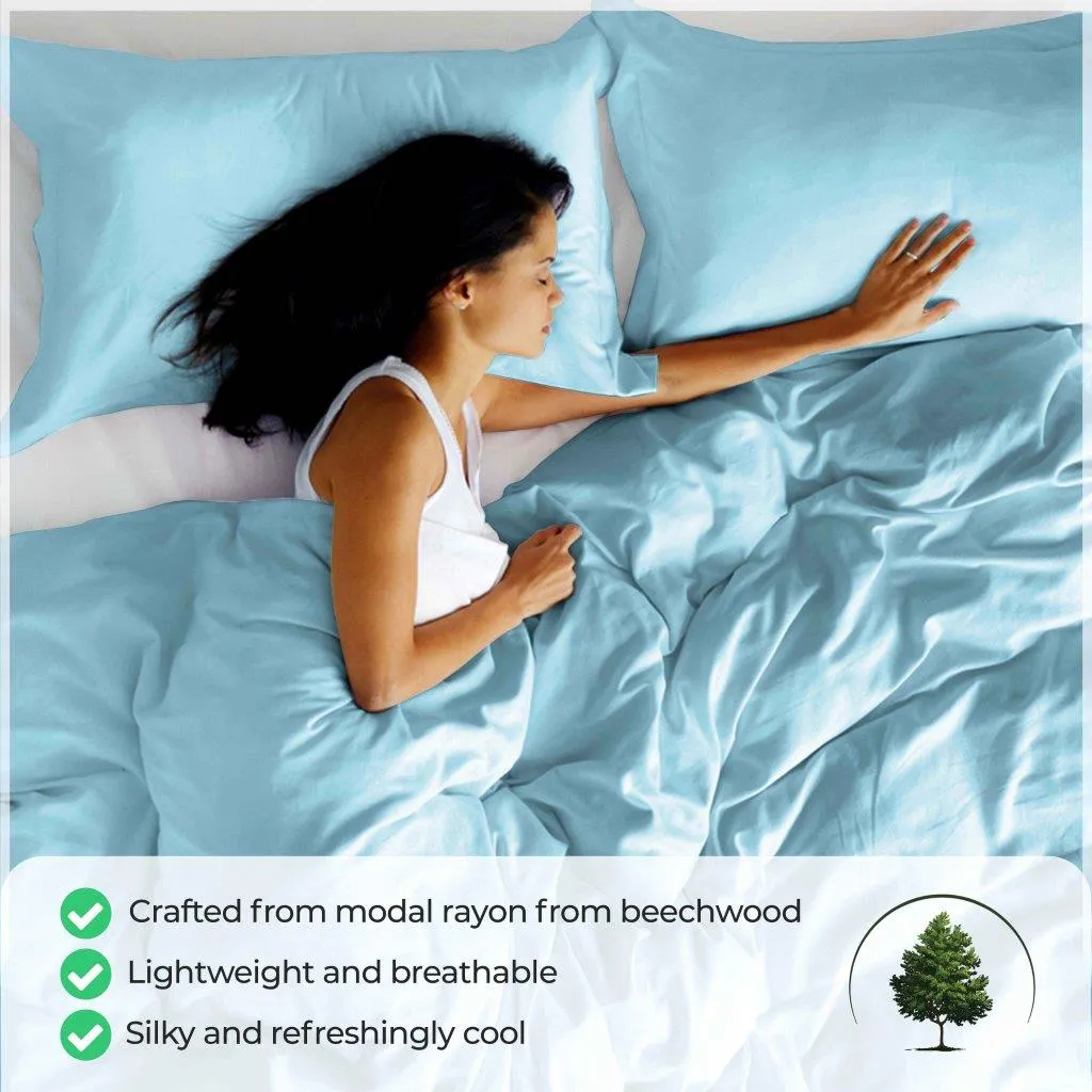 Modal From Beechwood 400 Thread Count Solid Duvet Cover Set