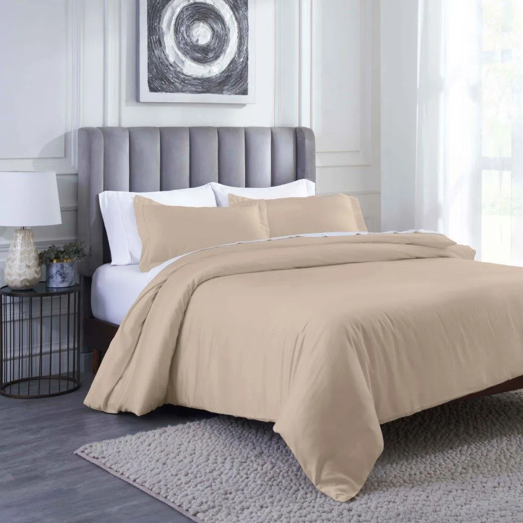Modal From Beechwood 400 Thread Count Solid Duvet Cover Set