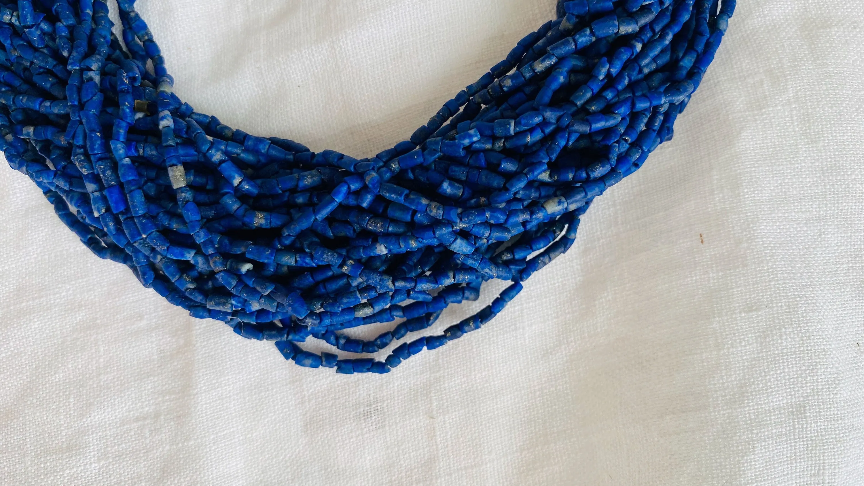 Multi-Strand Lapis Lazuli Necklace. Sterling Silver. 0757