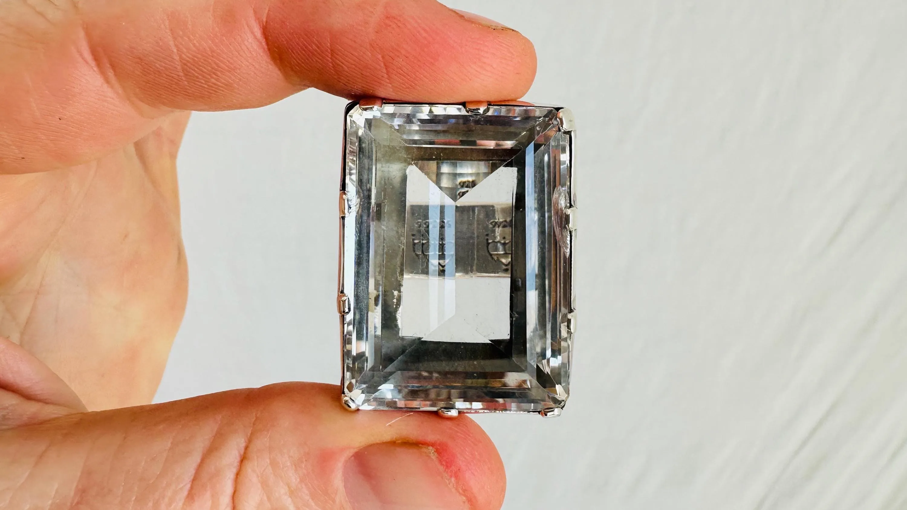 Natural Quartz Cocktail Ring. Gorgeous Oversized Sterling Silver Designer Jewelry. Handmade in Mexcio. 4187