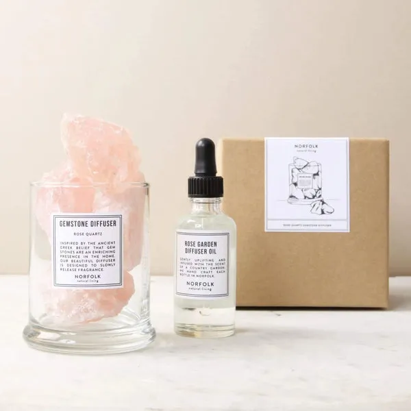 Norfolk Gemstone Diffuser - Rose Quartz (Pink)