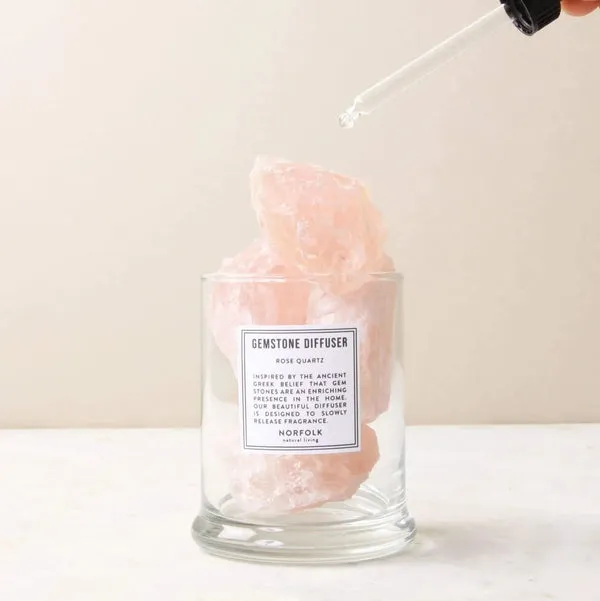 Norfolk Gemstone Diffuser - Rose Quartz (Pink)