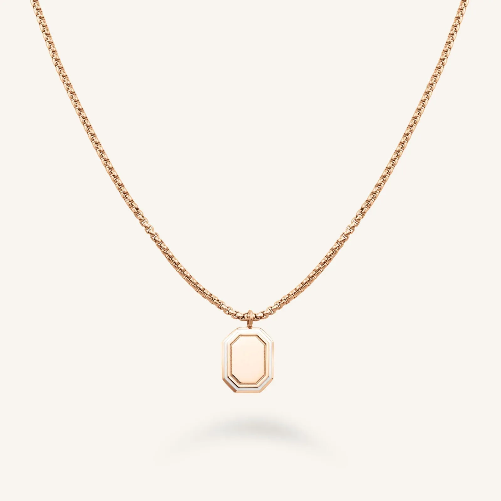 Octagon Enamel Necklace