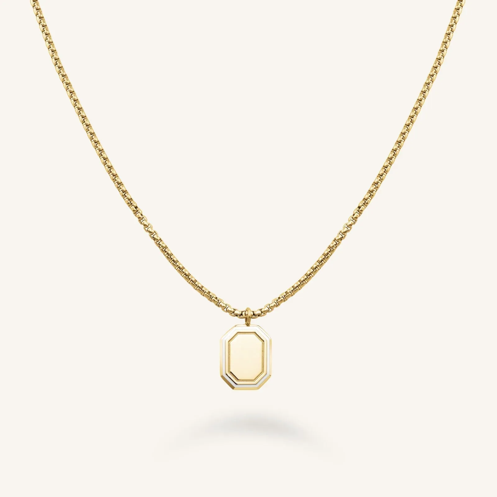 Octagon Enamel Necklace
