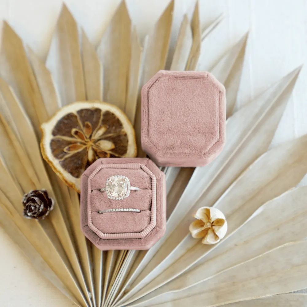 Octagon Velvet Ring Box