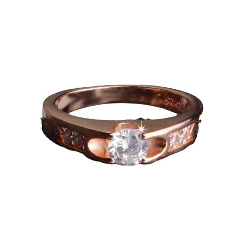 Original Six Prong Set Solitaire Diamond Simulation CZ Classic Silver Plated Engagement Ring