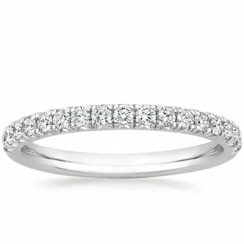Original Six Prong Set Solitaire Diamond Simulation CZ Classic Silver Plated Engagement Ring