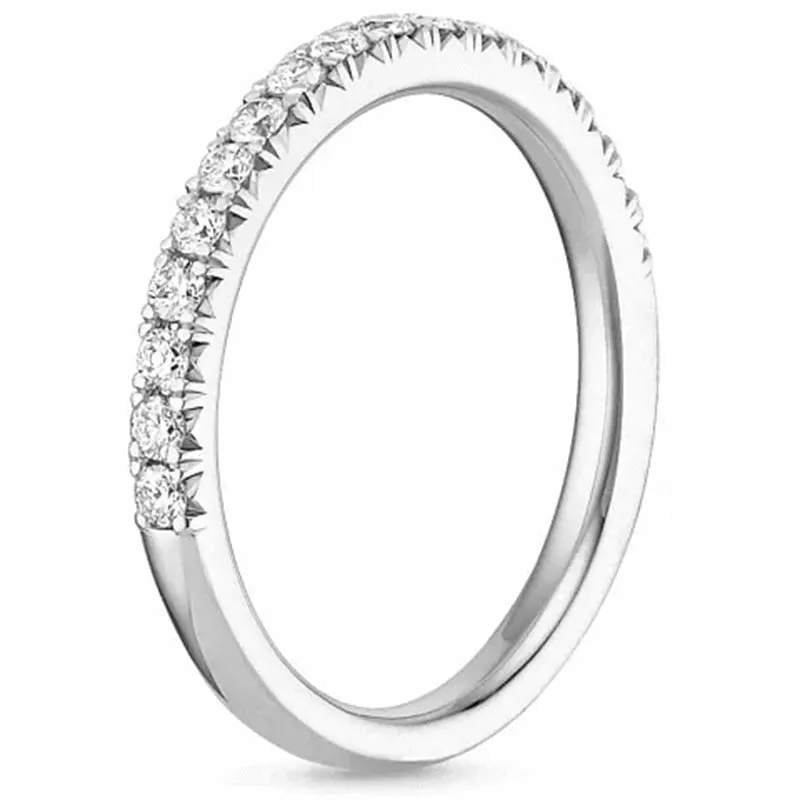 Original Six Prong Set Solitaire Diamond Simulation CZ Classic Silver Plated Engagement Ring