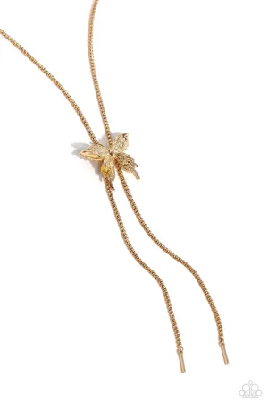 Paparazzi Adjustable Acclaim Gold Necklace & Earring Set