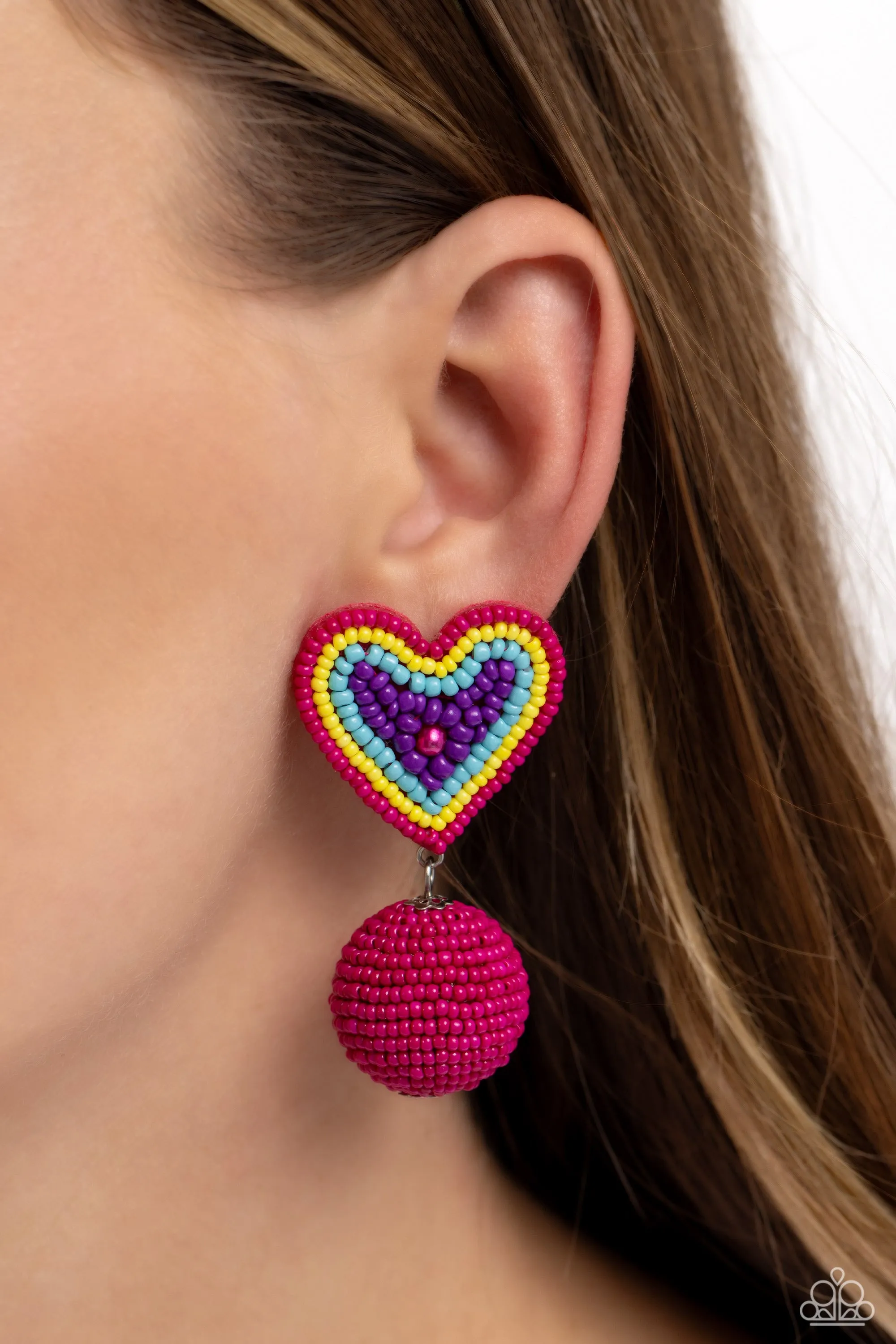 Paparazzi Spherical Sweethearts Multi Post Earrings