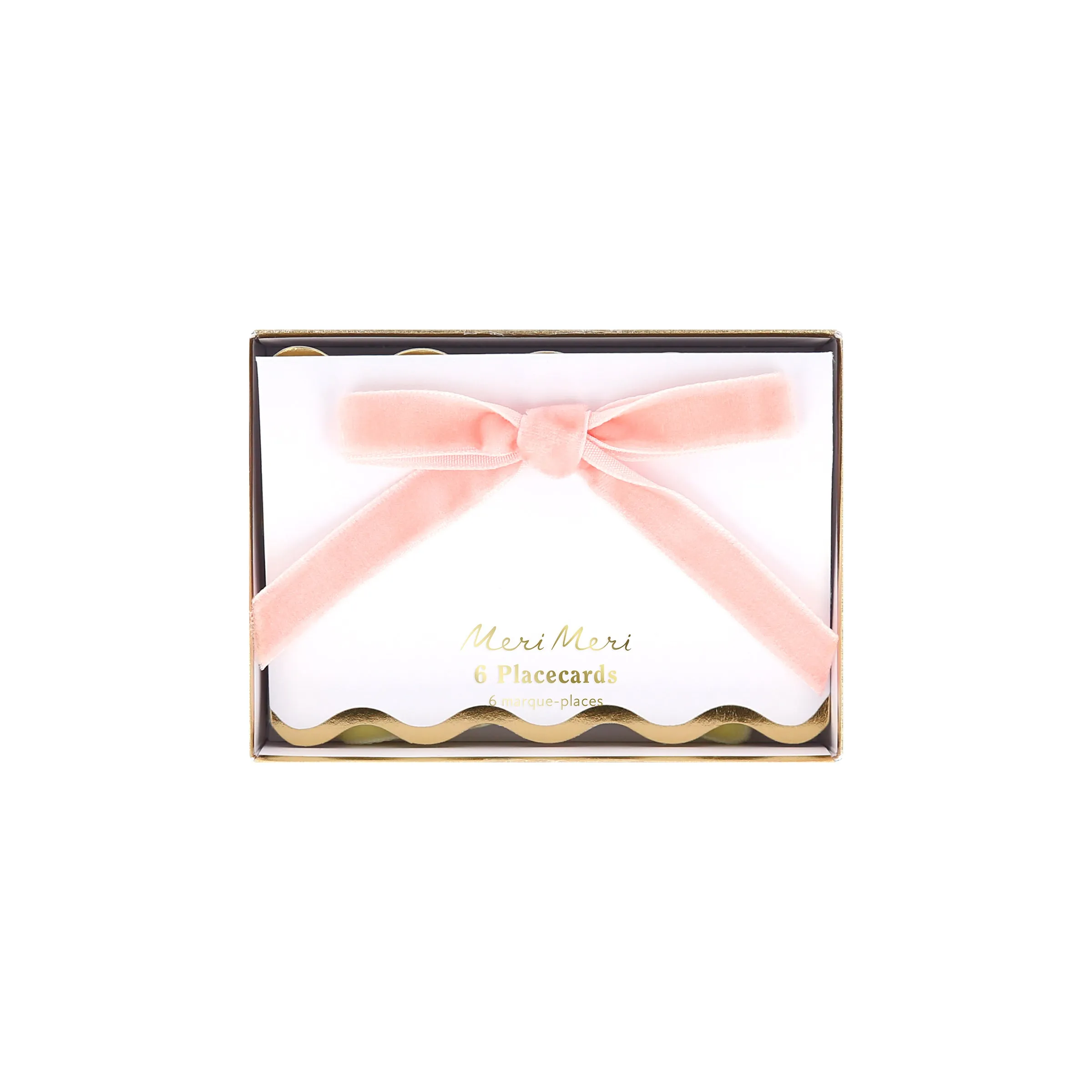 Pastel Velvet Bow Place Cards (x 6)