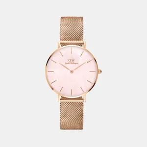 Petite Women's Mother Of Pearl Analog Stainless Steel Watch DW00100516