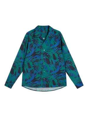 Playa Printed Tencel Shirt / Navy Valley