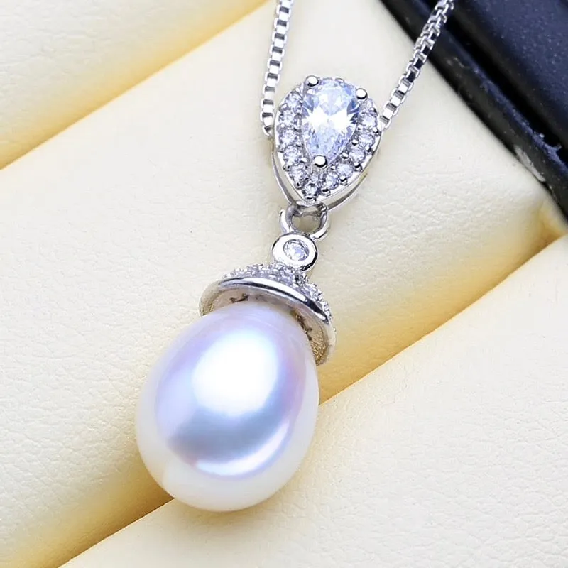"Toulouse" - Sterling Silver and Natural Pearl Bridal Jewelry Set