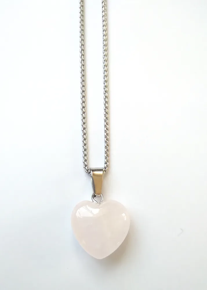 Rose Quartz Heart Pendant