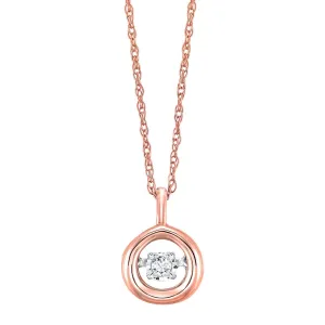 Round Rhythm Of Love Diamond Necklace 10K Rose Gold