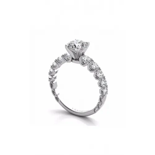 S Kashi & Sons Side Stone Engagement Ring EN7463WG