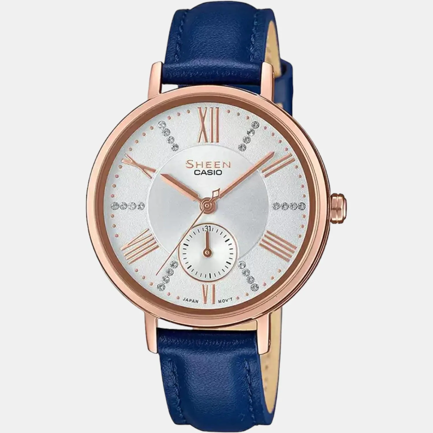 Sheen Women's Analog Leather Watch SX240 - SHE-3066PGL-7AUDF