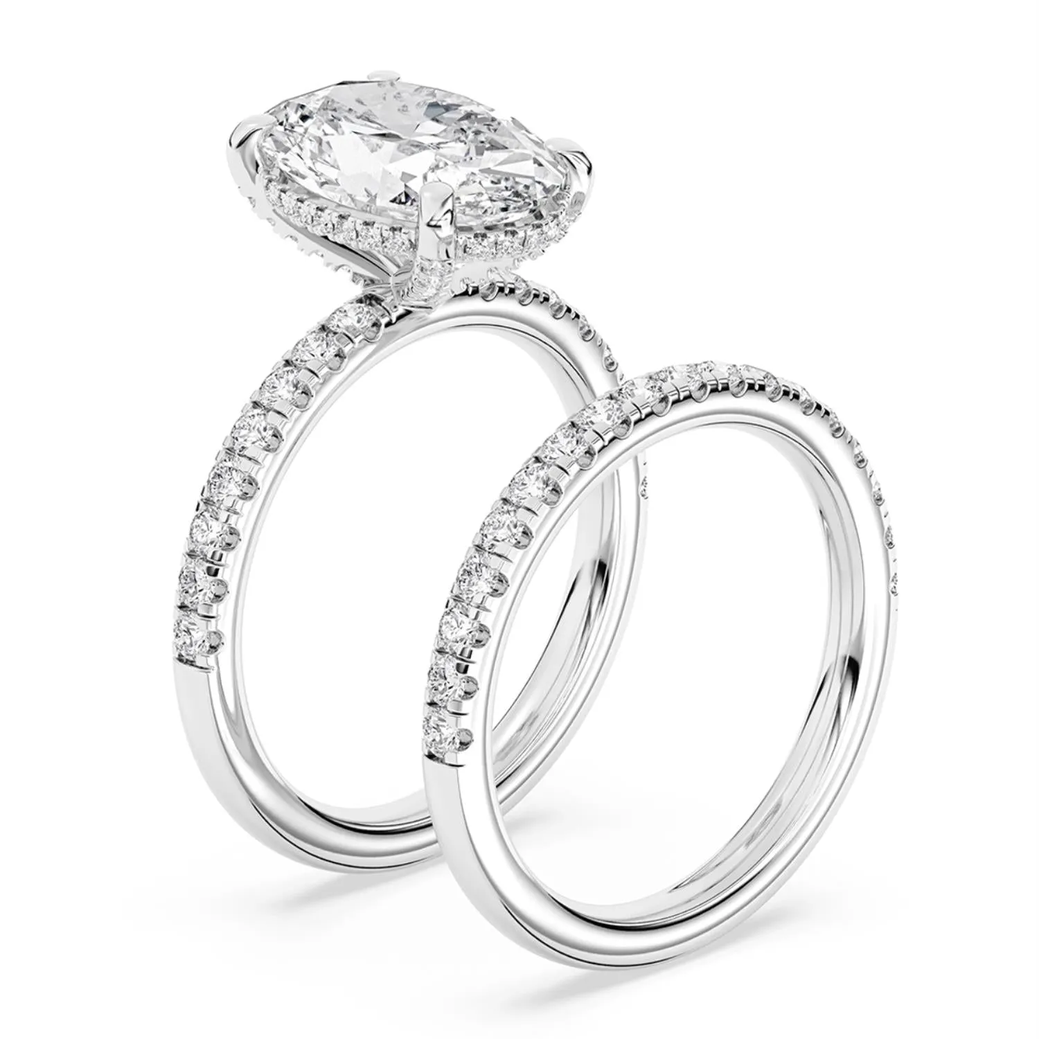 Signature EcoLove Diamond Dreams 4 CTW  100 Facet Centurion Diamond Bridal Set in Platinum