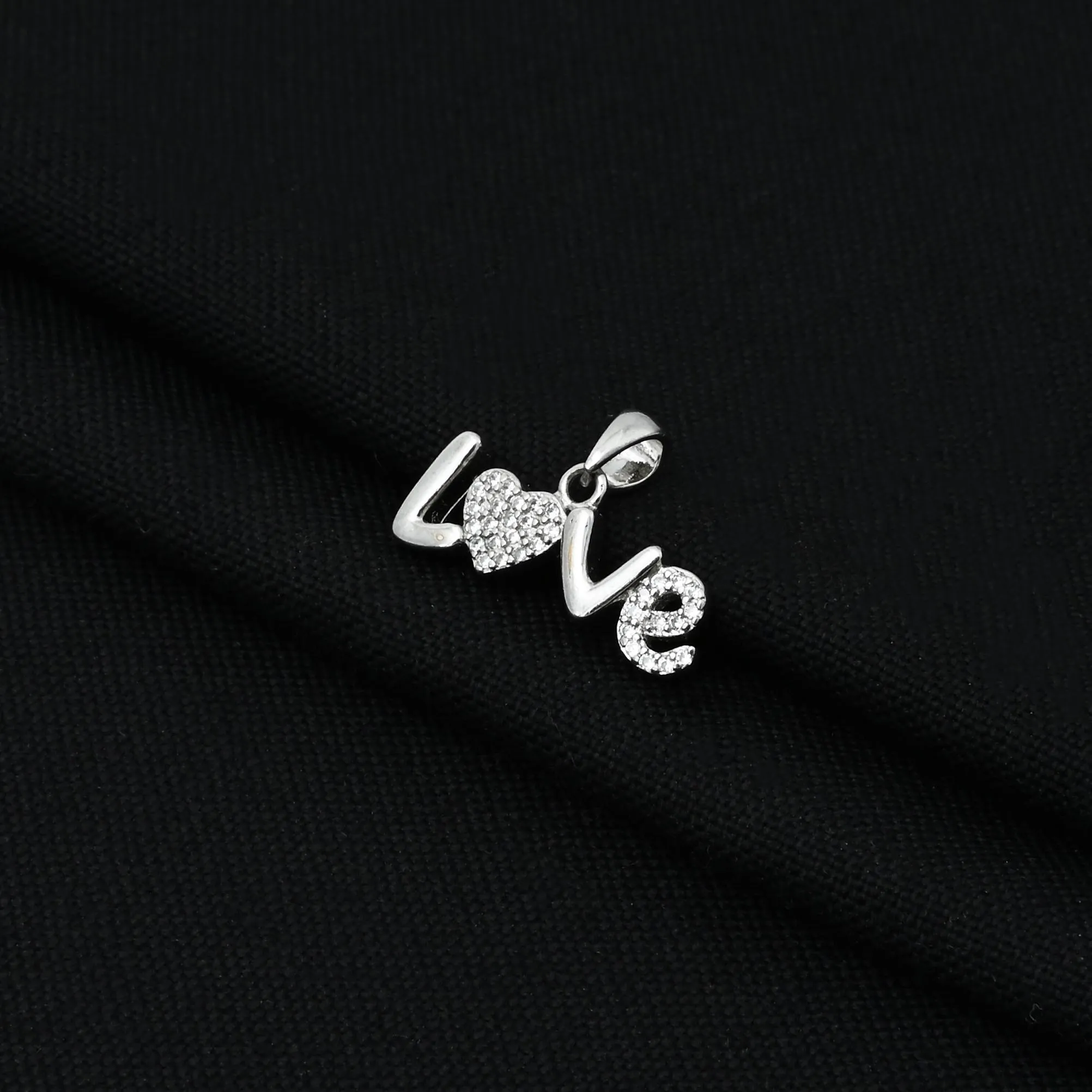 Silver Attractive Love Sign Pendent