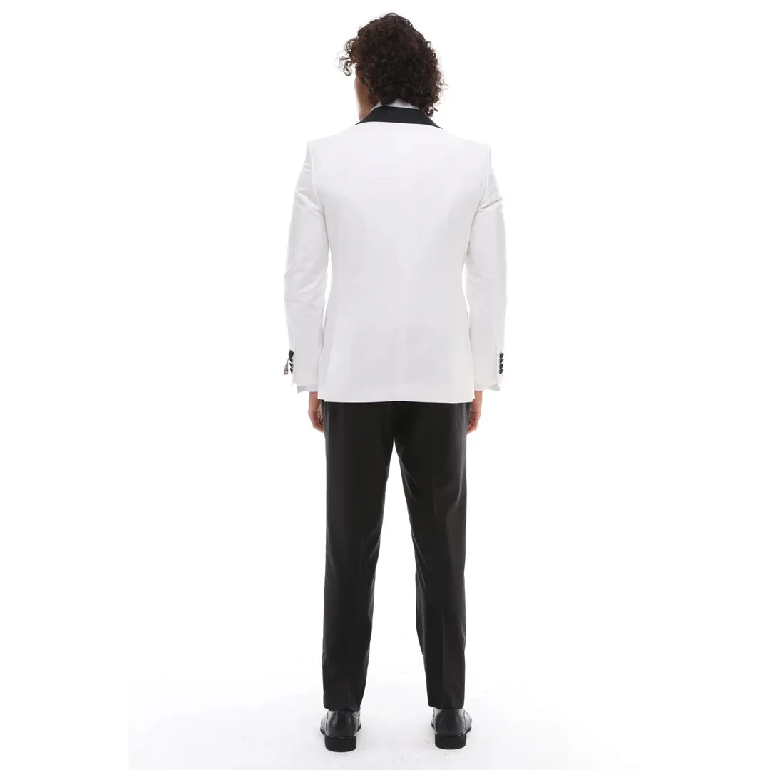 SSW2302 - Men's 3 Piece Shawl Dinner Suit Wedding Prom Tuxedo Double Breasted