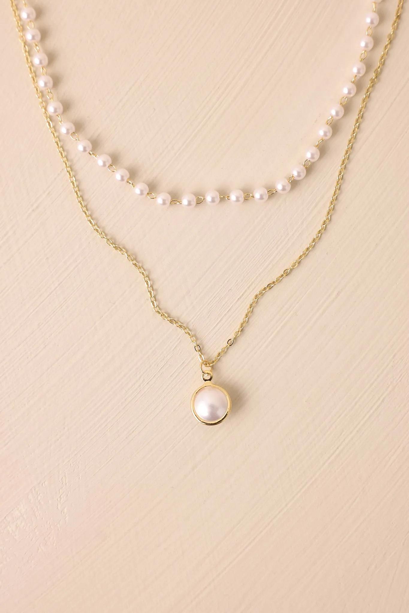 Stardust Serenade Ivory Pearl Layered Necklace