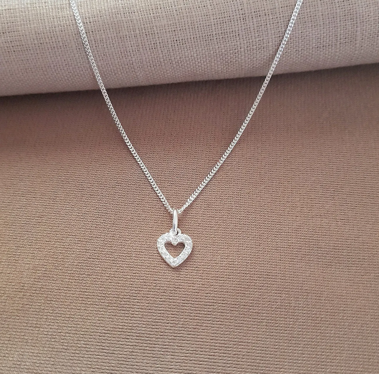 Step Mum of the Bride Gift, CZ Heart Necklace Wedding Gift, Personalised Jewellery Gift