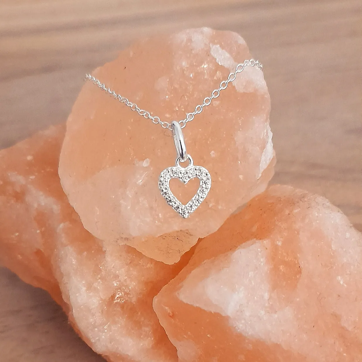 Step Mum of the Bride Gift, CZ Heart Necklace Wedding Gift, Personalised Jewellery Gift
