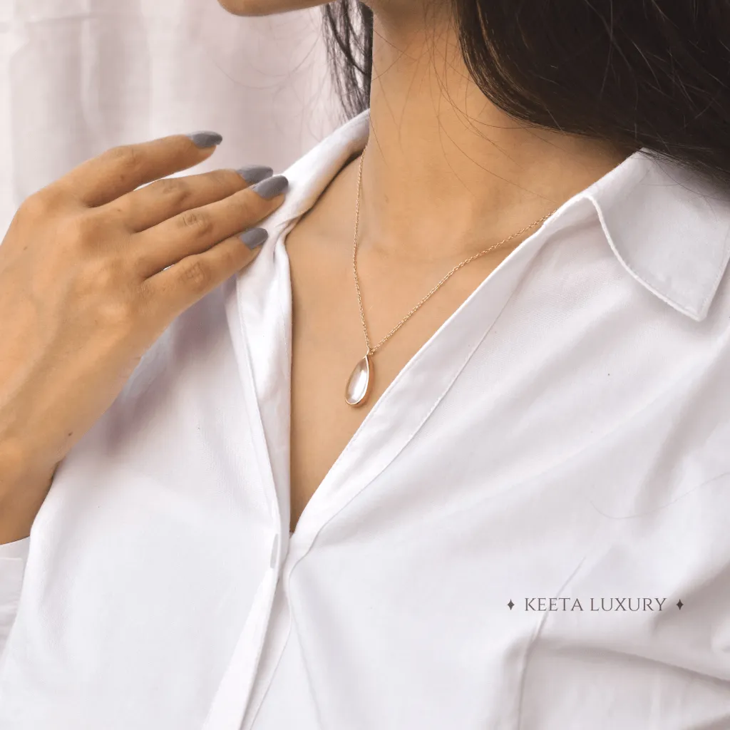 Teardrop Treasure - Rose Quartz Necklace